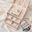 Three Layers Jewelry Box PU Leather Necklace Earring Rings Storage Case with Lock, 17x14x13cm - Pink - 2