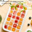 Single Layer Kitchen Ice Tray with Lid Press Ice Cube Maker Mold Box (BPA Free, No FDA Certificate) - Pink - 5
