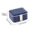 PU Leather Portable Travel Jewelry Storage Box Double Layer Ring Earrings Organizer Case with Mirror - Dark Blue - 5