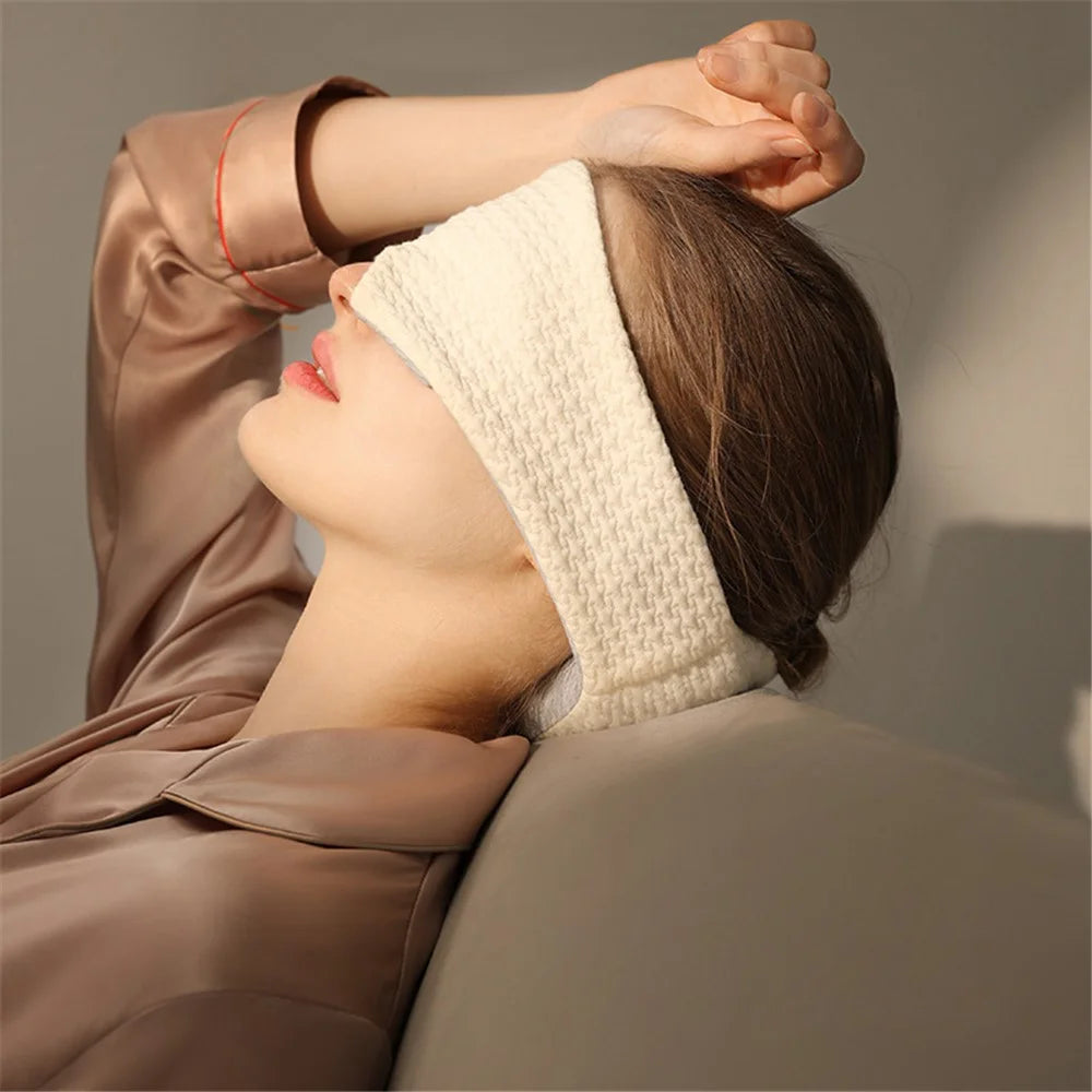 GOLOVEJOY YZ10 Widen Shading Eye Mask Neck Pillow Cotton Breathable Nap Rest Blindfold - Black - 4