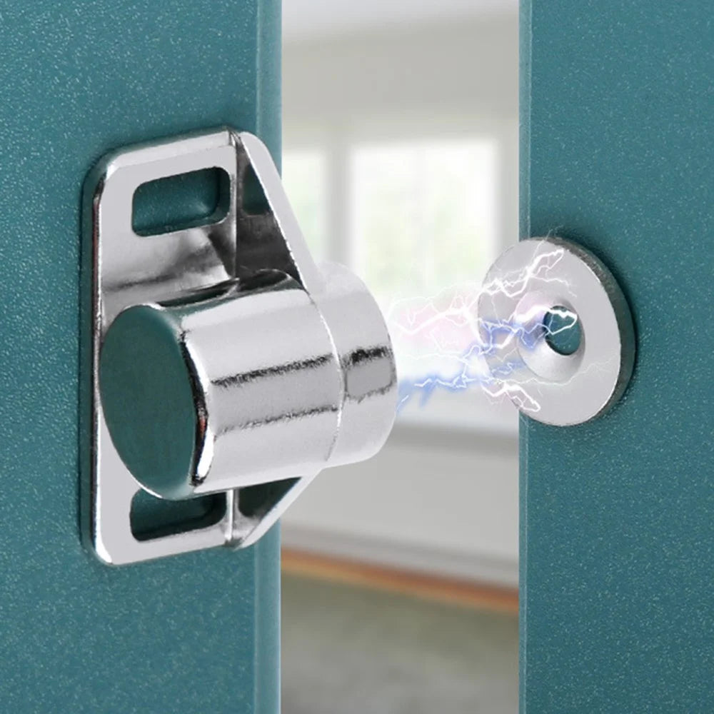 Magnet Cabinet Door Catch Zinc Alloy Furniture Door Stopper Hardware with Neodymium Magnet Cabinet Latch for Kitchen Cupboard - Black - 3