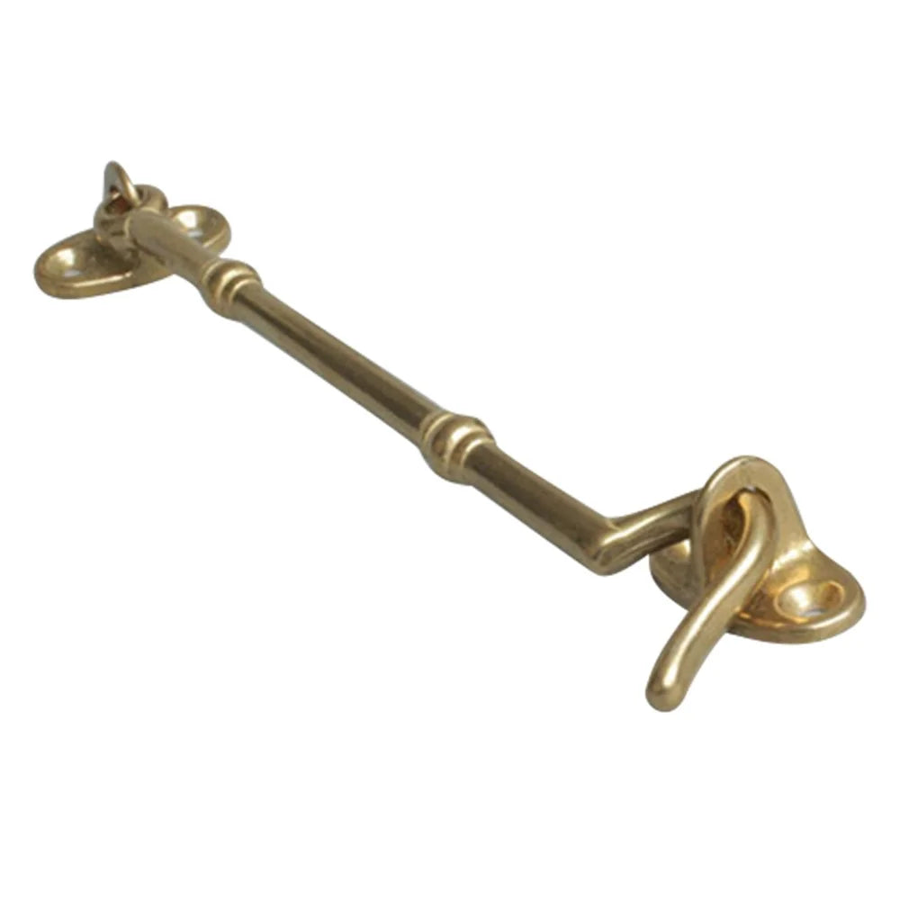 10.5cm Retro Brass Windproof Eye Bolt Hasp Hook Window Cabinet Door Stay Catch - Brass Color - 1