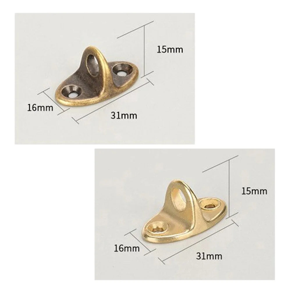 10.5cm Retro Brass Windproof Eye Bolt Hasp Hook Window Cabinet Door Stay Catch - Brass Color - 6