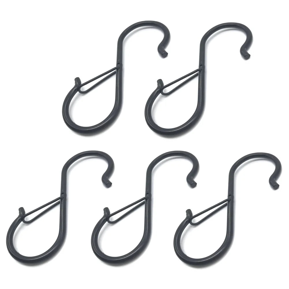 5Pcs / Set Iron Spring S-Shaped Hook Bags Clothes Hanger Hanging Hook for Pots, Pans, Plants - 1