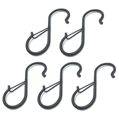 5Pcs / Set Iron Spring S-Shaped Hook Bags Clothes Hanger Hanging Hook for Pots, Pans, Plants - 1