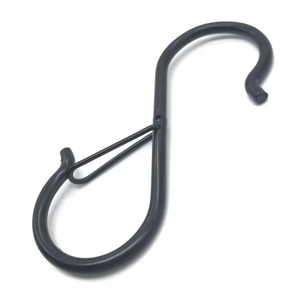 5Pcs / Set Iron Spring S-Shaped Hook Bags Clothes Hanger Hanging Hook for Pots, Pans, Plants - 2