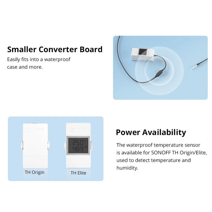 SONOFF WTS01 Waterproof Temperature Sensor Stainless Steel Probe Temperature Sensor - 5
