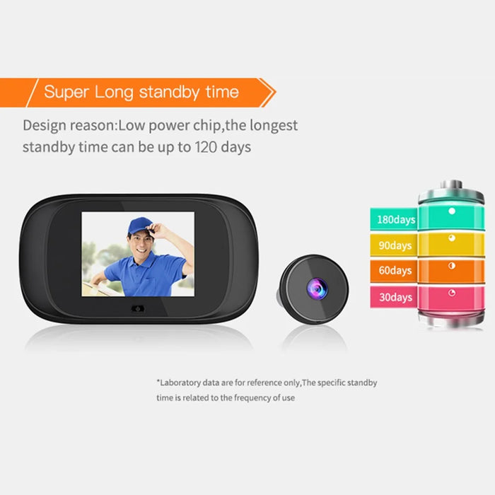DD1S 2.8-inch Screen Intelligent Visual Doorbell Battery Powered Home Doorbell Surveillance Security Device (No Battery) - 2