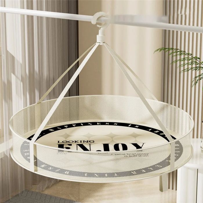 40CM Round Single-Layer Net Pocket Drying Basket Mesh Sweater Hanging Drying Rack (80g High Density Mesh Cloth) - 2