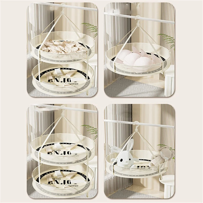 40CM Round Single-Layer Net Pocket Drying Basket Mesh Sweater Hanging Drying Rack (80g High Density Mesh Cloth) - 6