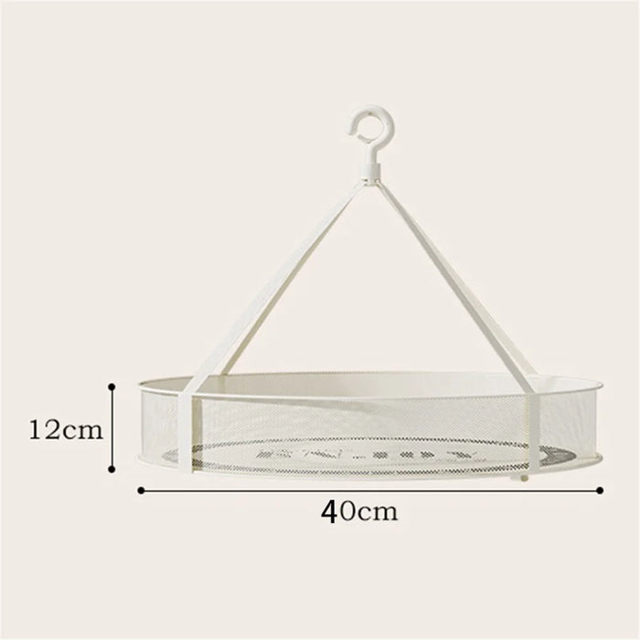 40CM Round Single-Layer Net Pocket Drying Basket Mesh Sweater Hanging Drying Rack (80g High Density Mesh Cloth) - 7