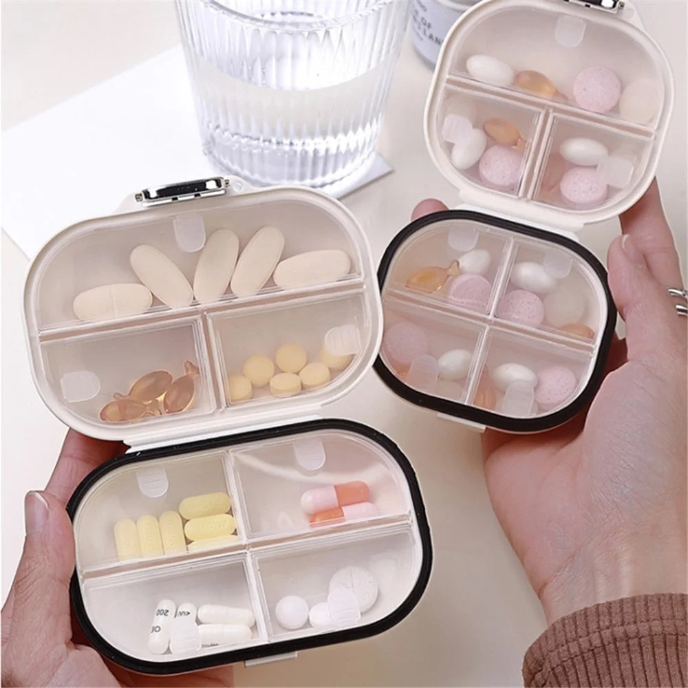 Mini 7 Day Weekly Pill Dispenser Organizer Box Travel Daily Medicine Sealed Storage Case - Size S - 2
