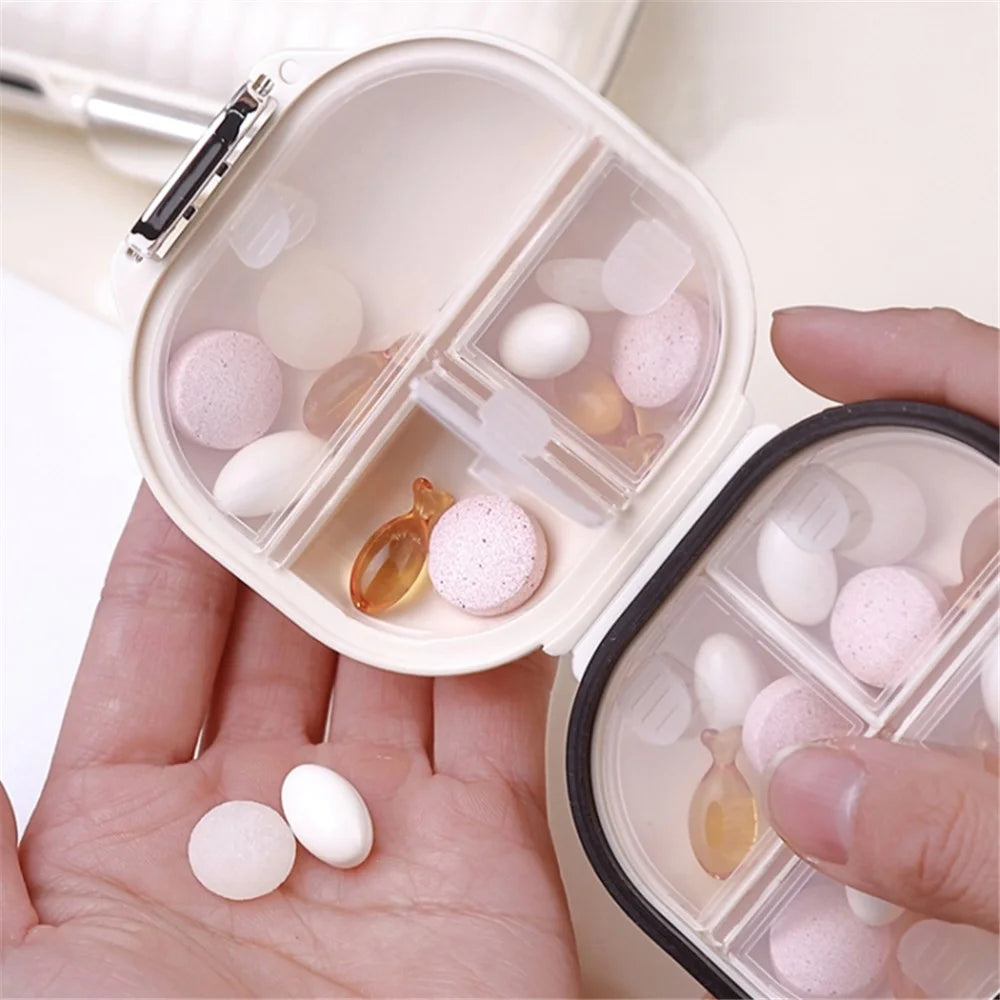 Mini 7 Day Weekly Pill Dispenser Organizer Box Travel Daily Medicine Sealed Storage Case - Size S - 3
