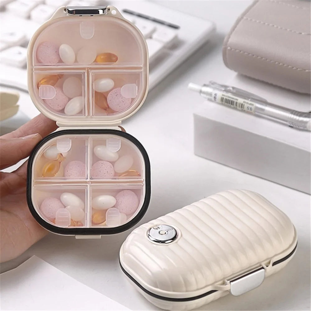 Mini 7 Day Weekly Pill Dispenser Organizer Box Travel Daily Medicine Sealed Storage Case - Size S - 6