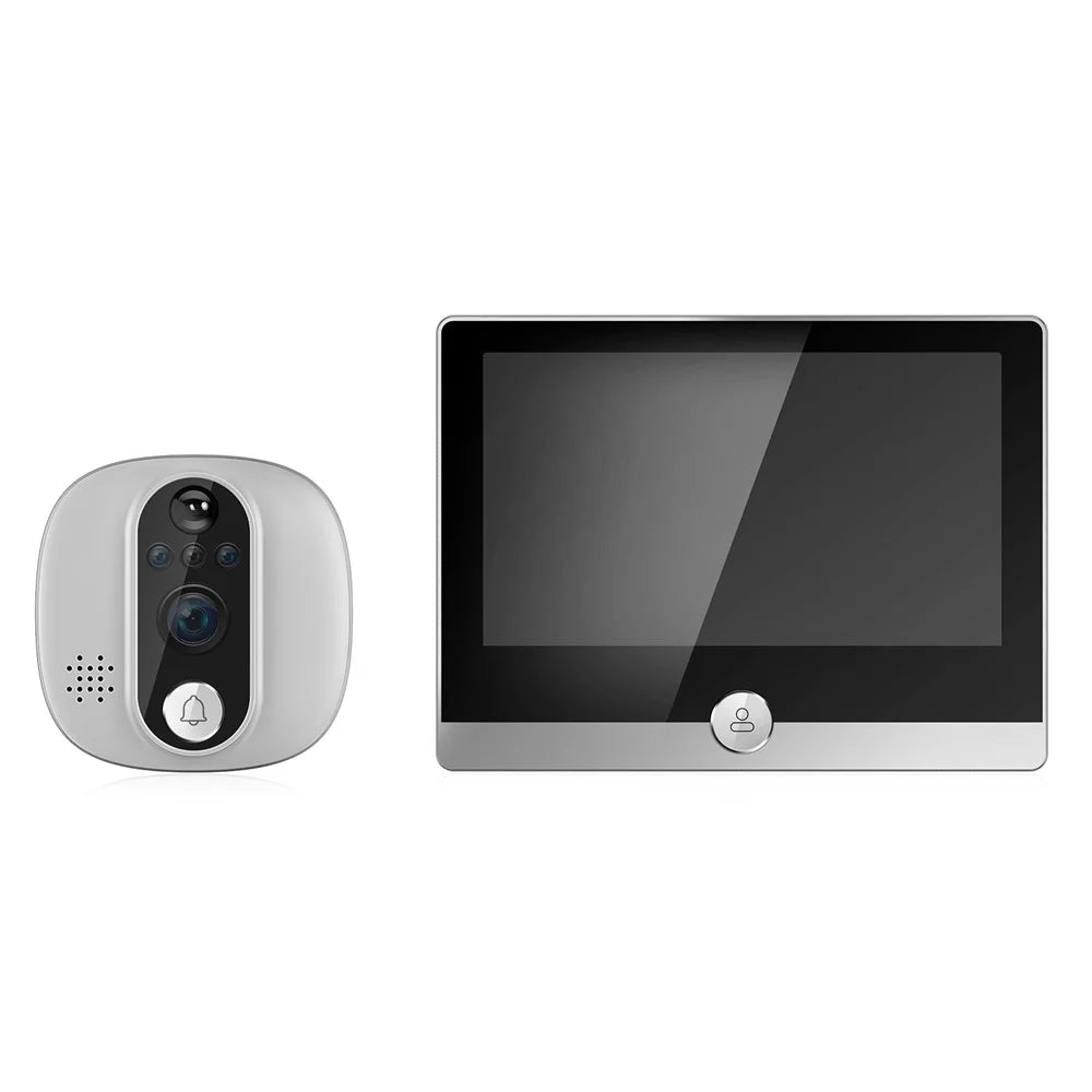 W1 4.3 inch Color Screen WiFi Electronic Peephole Wide Angle Home Security Smart Door Peephole Viewer - 1
