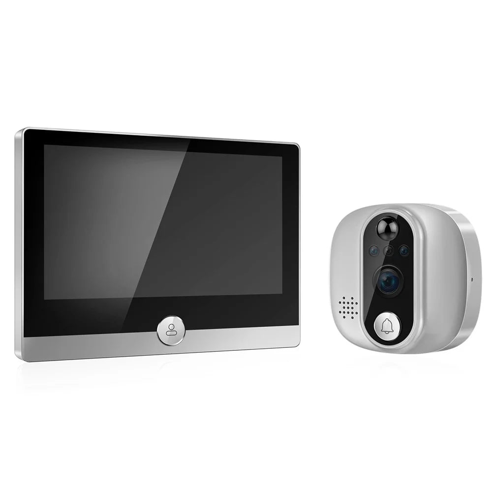 W1 4.3 inch Color Screen WiFi Electronic Peephole Wide Angle Home Security Smart Door Peephole Viewer - 2