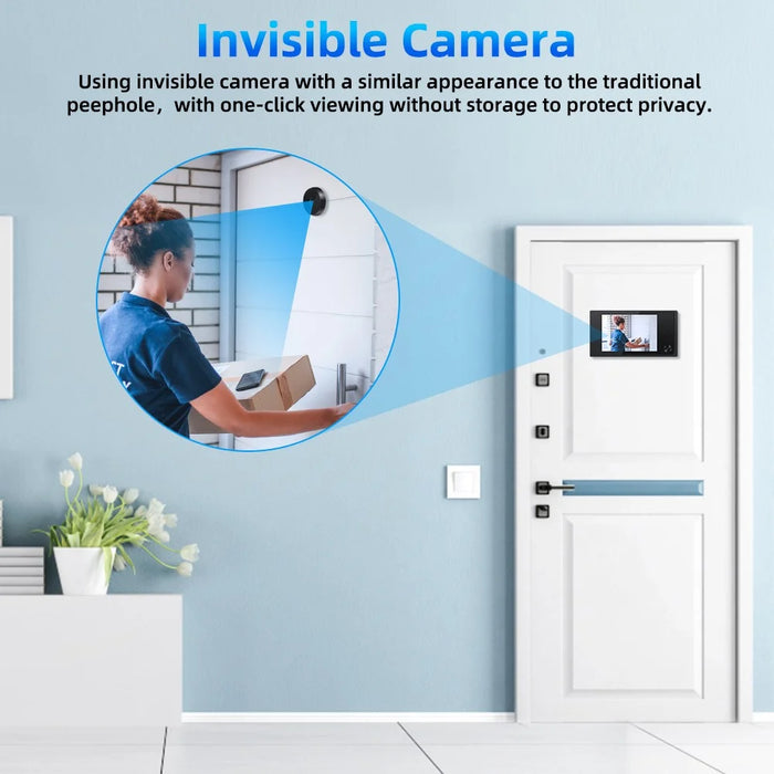 520AD 3.5 inch Screen HD 1MP Camera Electronic Peephole Wide Angle Home Security Door Peephole Viewer - 5