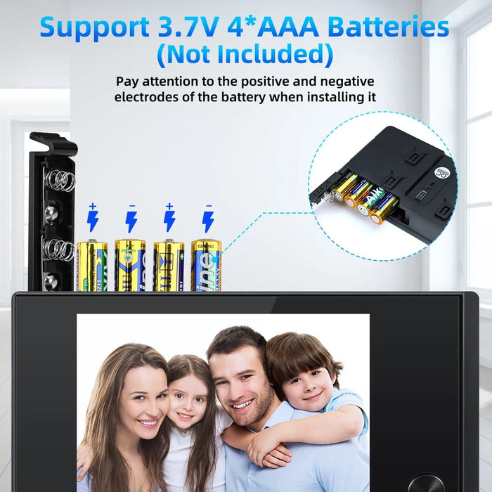 520AD 3.5 inch Screen HD 1MP Camera Electronic Peephole Wide Angle Home Security Door Peephole Viewer - 6