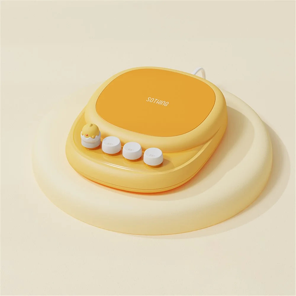 SOTHING Thermostatic Coaster 3 Temperature Adjustments PTC Heating Coffee Milk Warmer Coaster, EU Plug - Dual Core - 2