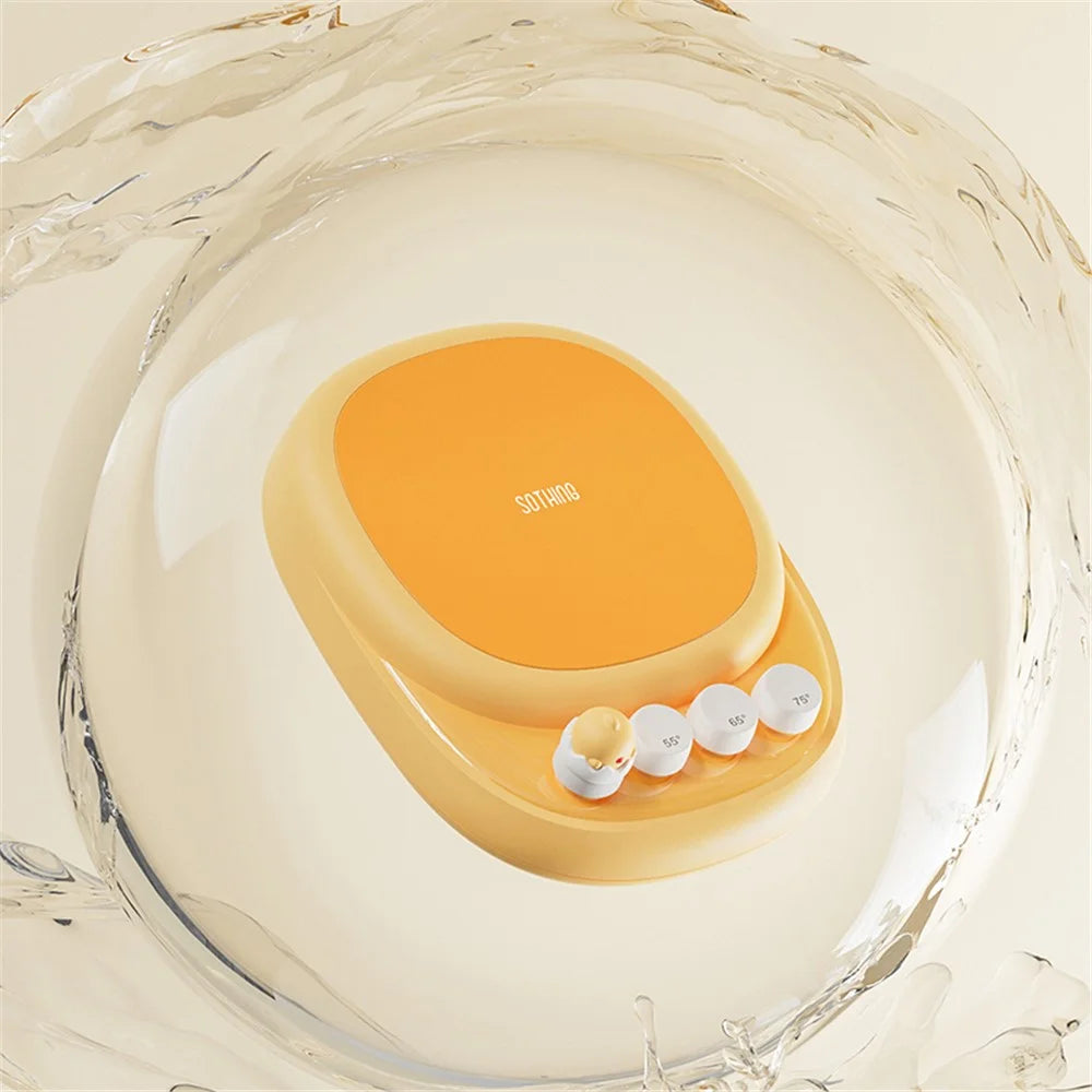 SOTHING Thermostatic Coaster 3 Temperature Adjustments PTC Heating Coffee Milk Warmer Coaster, EU Plug - Dual Core - 5