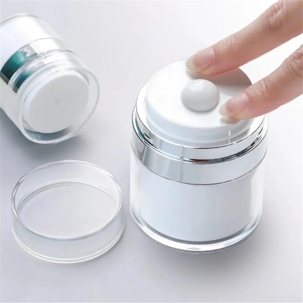 30ML Vacuum Cream Storage Bottle Lotion Dispenser Mini Makeup Airless Pump Cream Jar Container (Dual-Layer) - 4