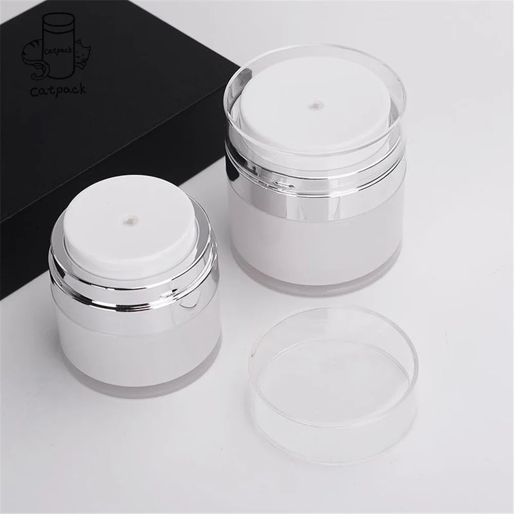 30ML Vacuum Cream Storage Bottle Lotion Dispenser Mini Makeup Airless Pump Cream Jar Container (Dual-Layer) - 5