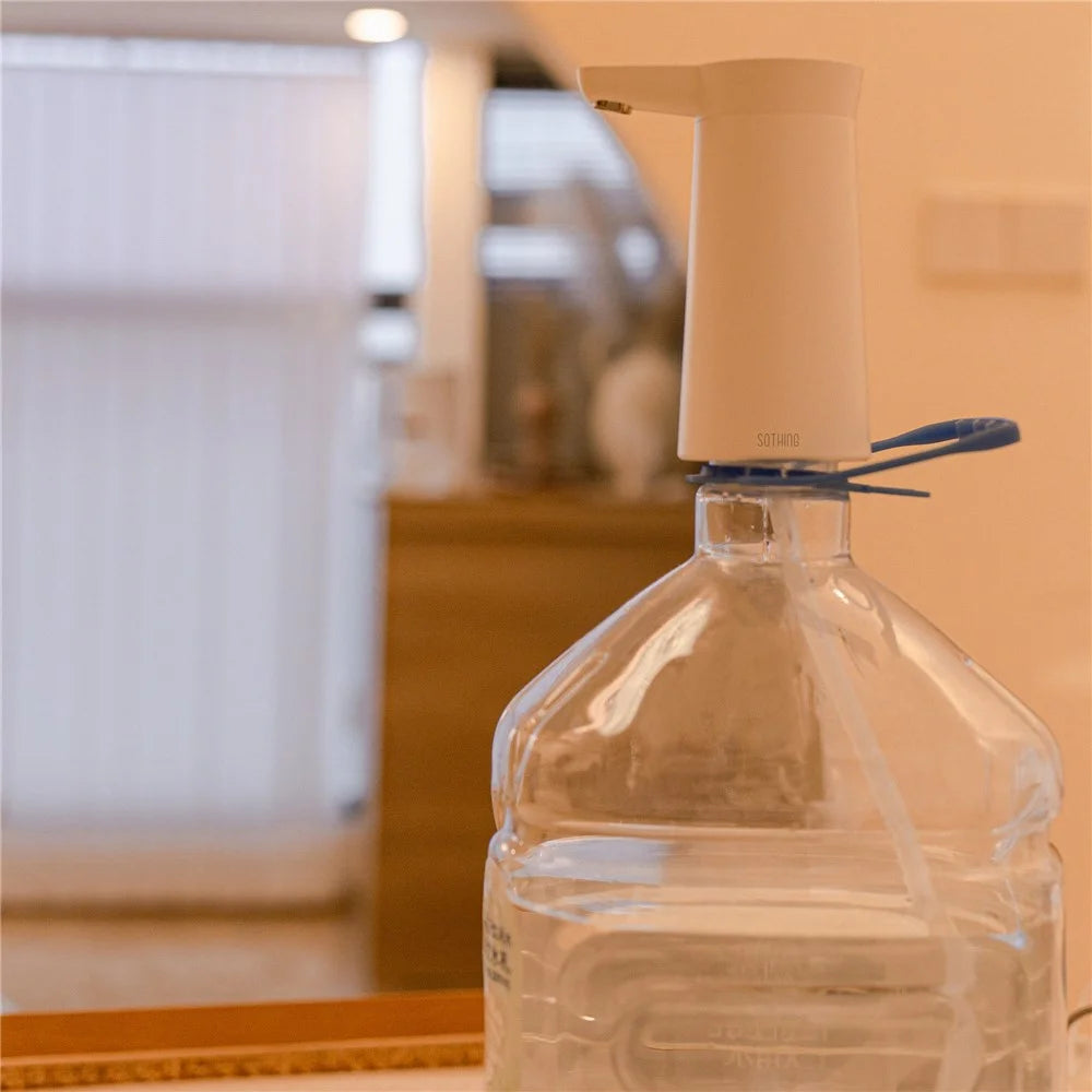 SOTHING Electric Water Dispenser One-button Control Automatic Drinking Water Bottle Pump (BPA Free, No FDA Certification) - White - 7