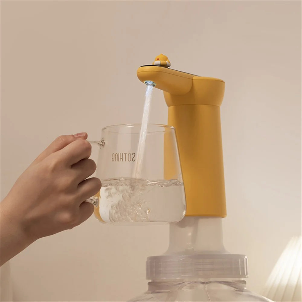 SOTHING Fun Swim Ring Chick 4 Levels Electric Water Dispenser Automatic Drinking Water Bottle Pump (BPA Free, No FDA Certification) - Light Version - 2