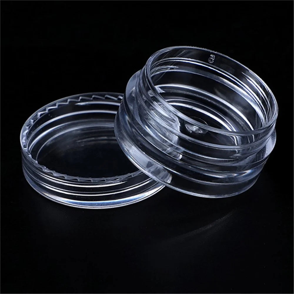 10Pcs / Set 5g Refillable Cosmetic Jars Face Cream Lip Balm Empty Plastic Container Bottles - Transparent Purple - 4