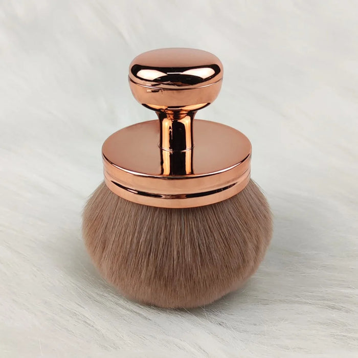 Multifunctional Pressed Powder Makeup Brush Electroplated Handle Cosmetic Brush - 4