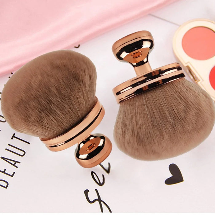 Multifunctional Pressed Powder Makeup Brush Electroplated Handle Cosmetic Brush - 7