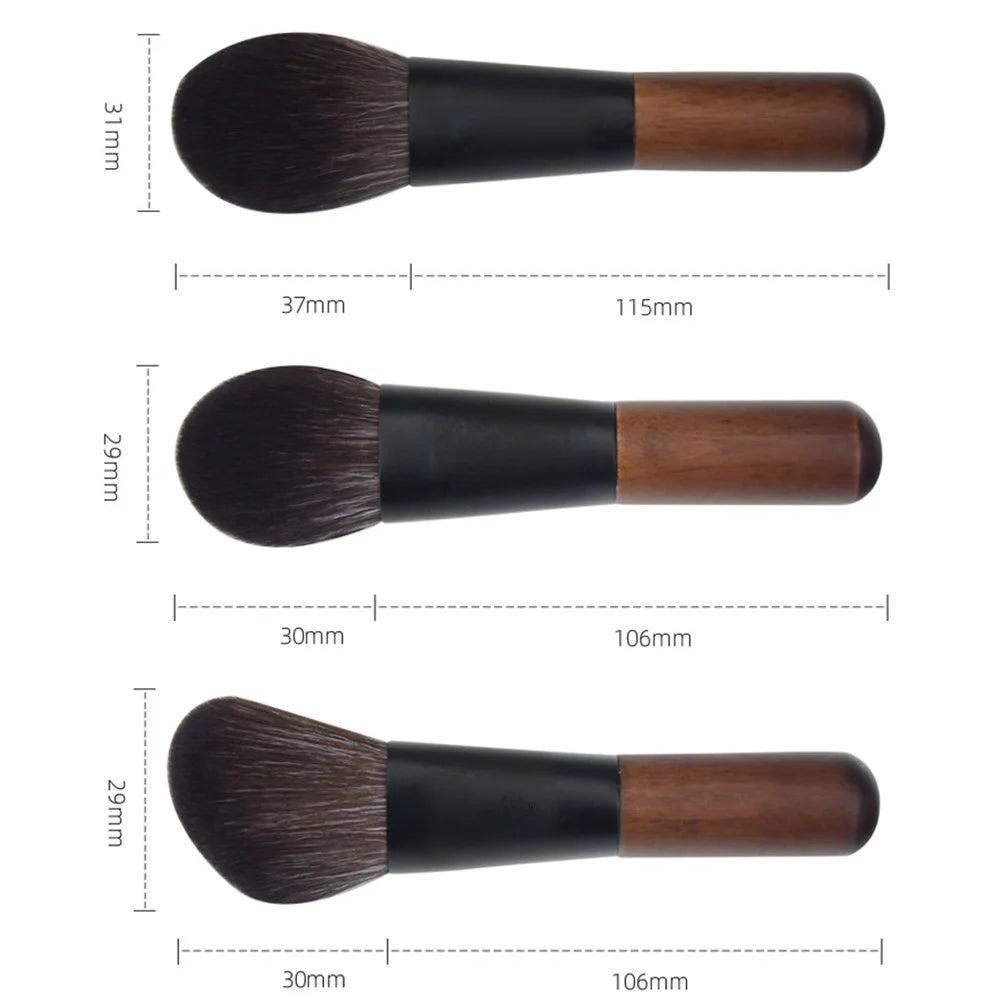 12Pcs Portable Makeup Brush Set Mini Cosmetic Brush Kit for Foundation Powder Lipstick Highlight Eyeshadow - Style A - 4