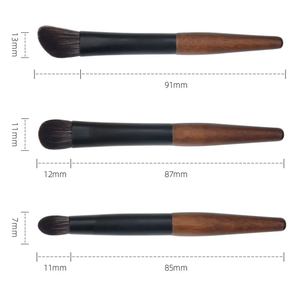 12Pcs Portable Makeup Brush Set Mini Cosmetic Brush Kit for Foundation Powder Lipstick Highlight Eyeshadow - Style A - 6