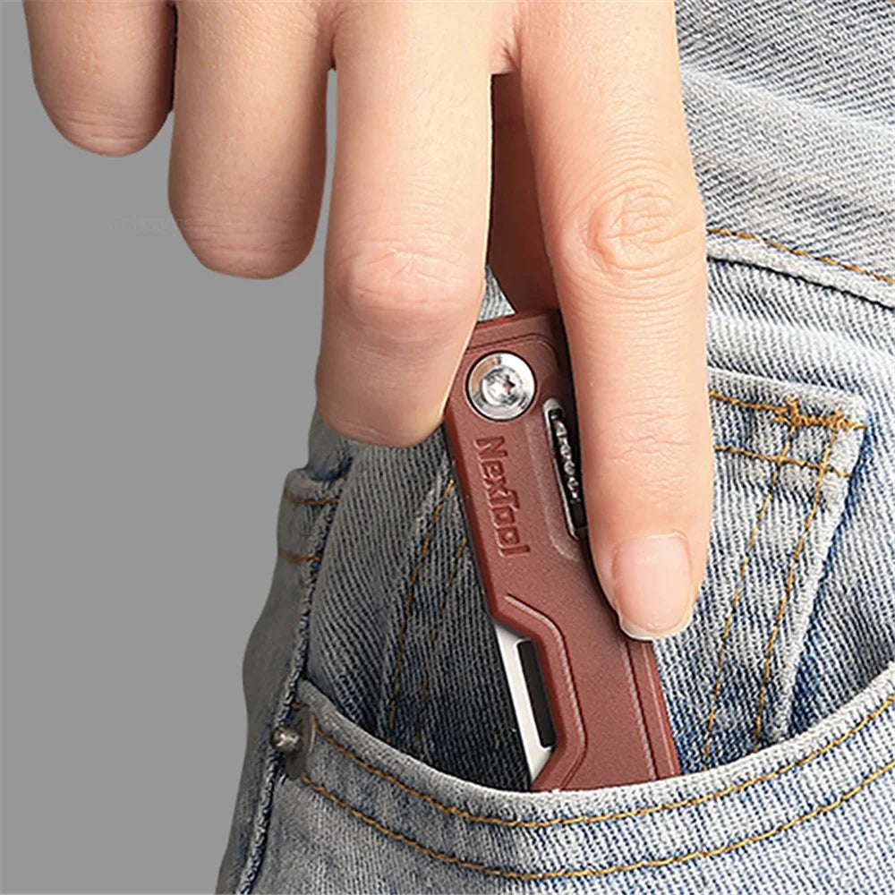XIAOMIYOUPIN NEXTOOL Portable Stainless Steel Knife Screwdriver Bottle Opener Rope Cutter Outdoor Multifunctional Tool - Blue - 4