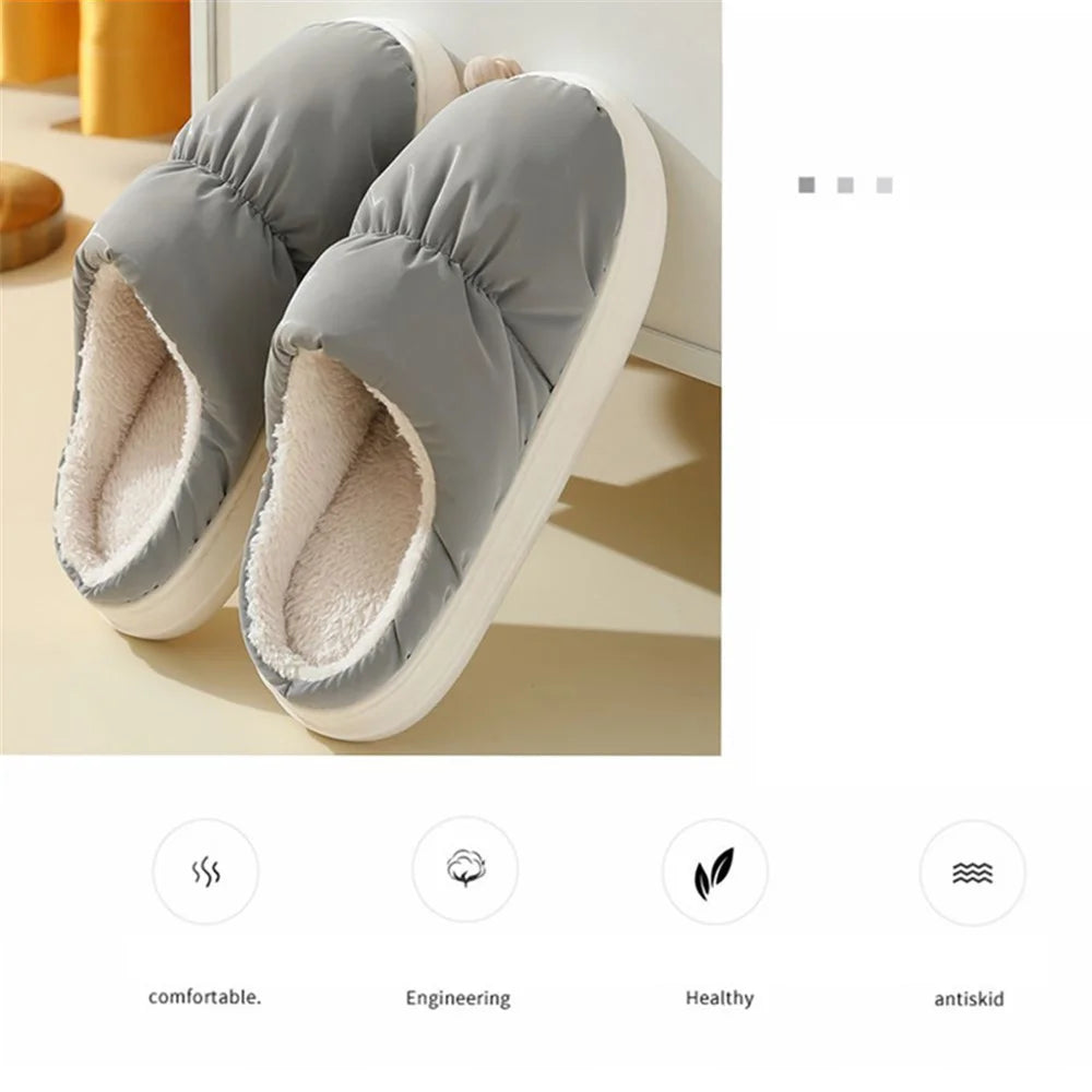 1 Pair Electric USB Heating Slippers Foot Warmer Winter Warm Slippers Shoes - Pink - 7