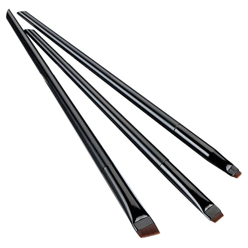3Pcs / Set Eye Makeup Brushes Eyeshadow Brush Kit Soft Fiber Eyeliner Eyebrow Makeup Tool - Black - 1