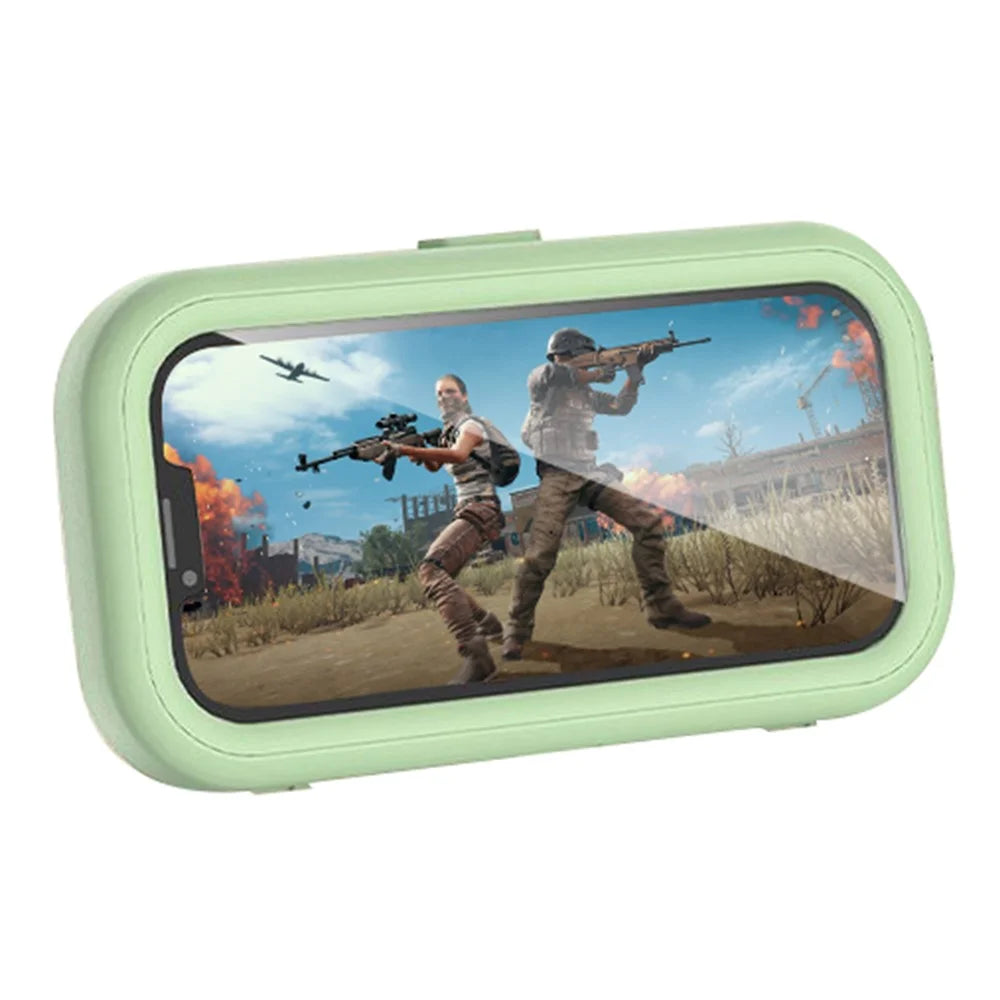Touch Screen Mobile Phone Holder Bathroom Waterproof Rotatable Wall Phone Case - Green - 1