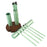 5Pcs / Set Makeup Brush Eye Shadow Eyebrow Lip Brush Nose Shadow Brush Facial Makeup Brushes - Green - 1