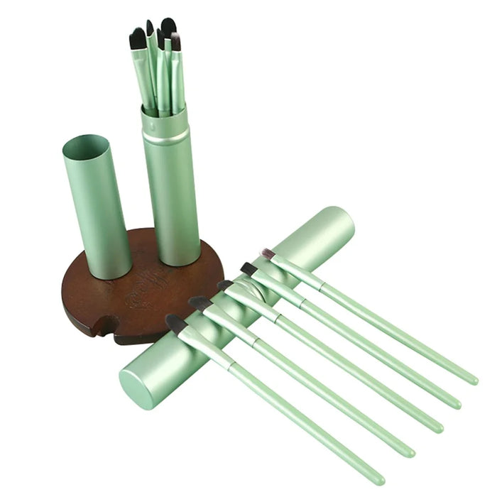 5Pcs / Set Makeup Brush Eye Shadow Eyebrow Lip Brush Nose Shadow Brush Facial Makeup Brushes - Green - 1