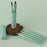 5Pcs / Set Makeup Brush Eye Shadow Eyebrow Lip Brush Nose Shadow Brush Facial Makeup Brushes - Green - 3