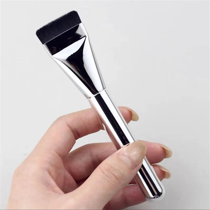 Copper Handle Soft Fiber Concealer Brush Flat Top Under Eye Concealer Brush Makeup Tool for Foundation Blending - 5