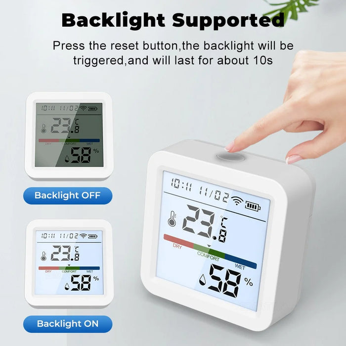 Tuya Smart WiFi Bluetooth-compatible Dual Mode Temperature and Humidity Meter Home Battery Operate Temperature-Humidity Tester - 5
