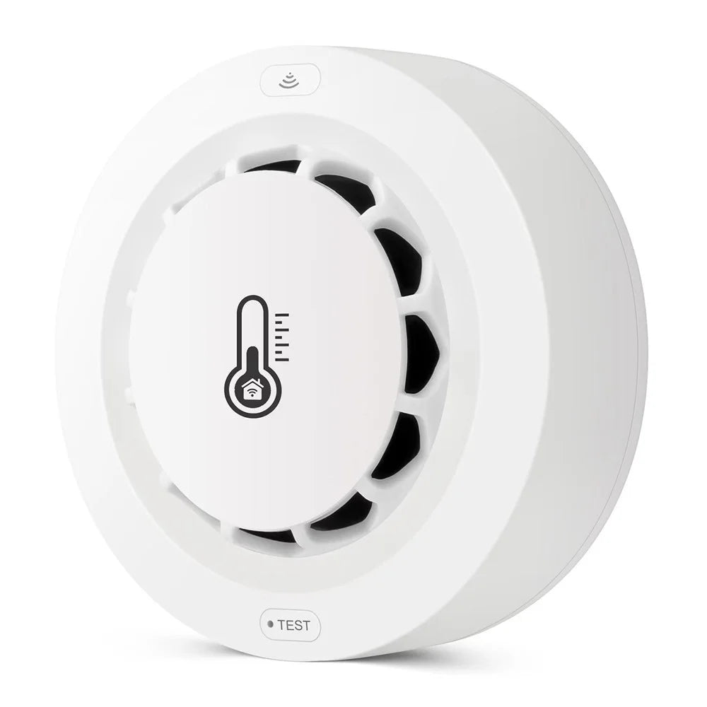 228WT-W 2-in-1 WiFi Smoke Detector with Temperature & Humidity Sensor Support Sound Alarm / Voice Control - 1