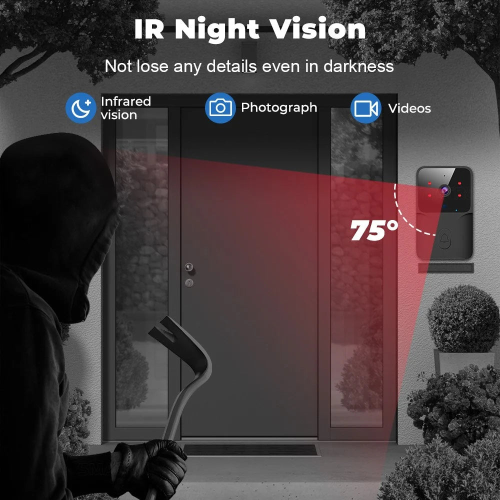 ML005 Tuya Wireless Smart WiFi Doorbell HD Camera USB Home Phone Remote Video Intercom Monitor - 5