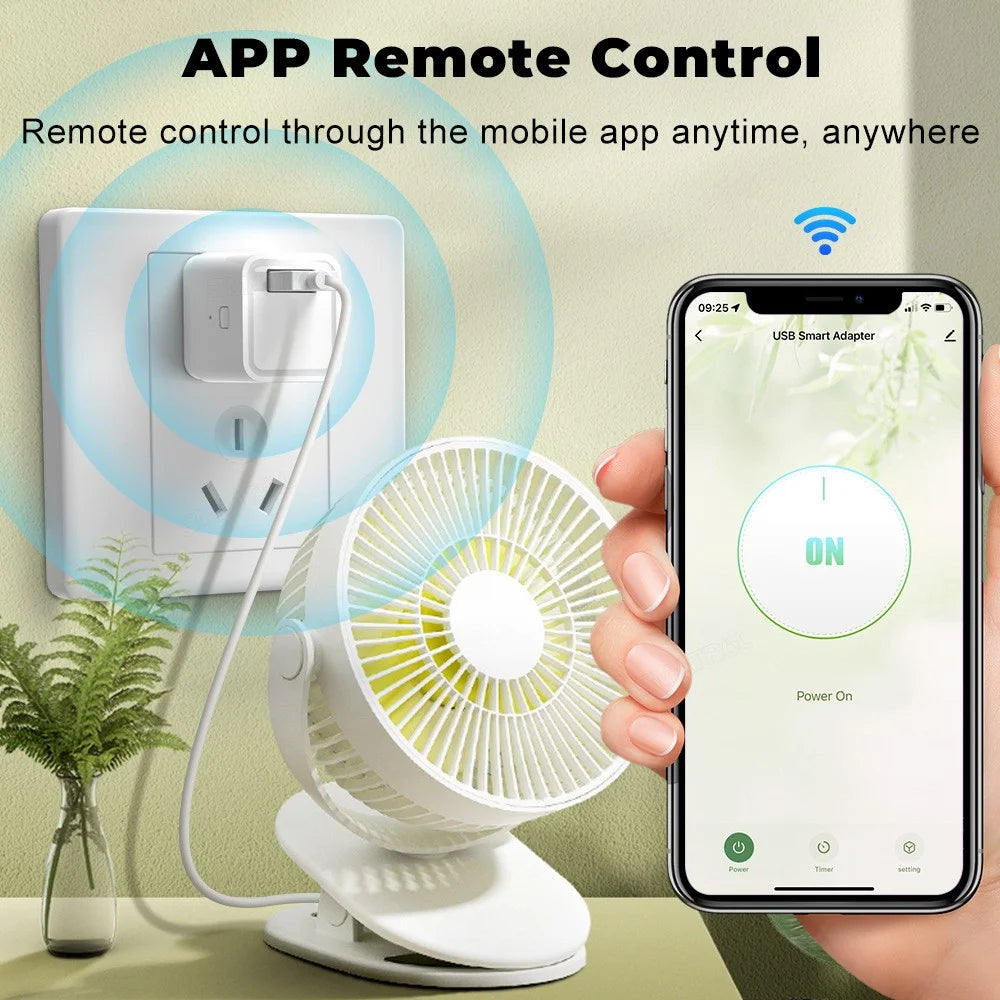 CZ068-W Tuya Smart USB Adapter Portable WiFi / Bluetooth-compatible Dual Mode Smart Adapter Support APP Control - 3