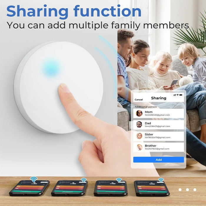 SYT004 Tuya Smart Home Zigbee Wireless Switch Battery-Powered Mini Scene Button - 2