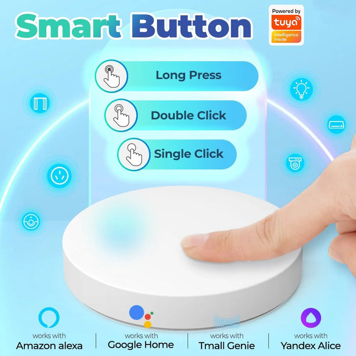 SYT004 Tuya Smart Home Zigbee Wireless Switch Battery-Powered Mini Scene Button - 3