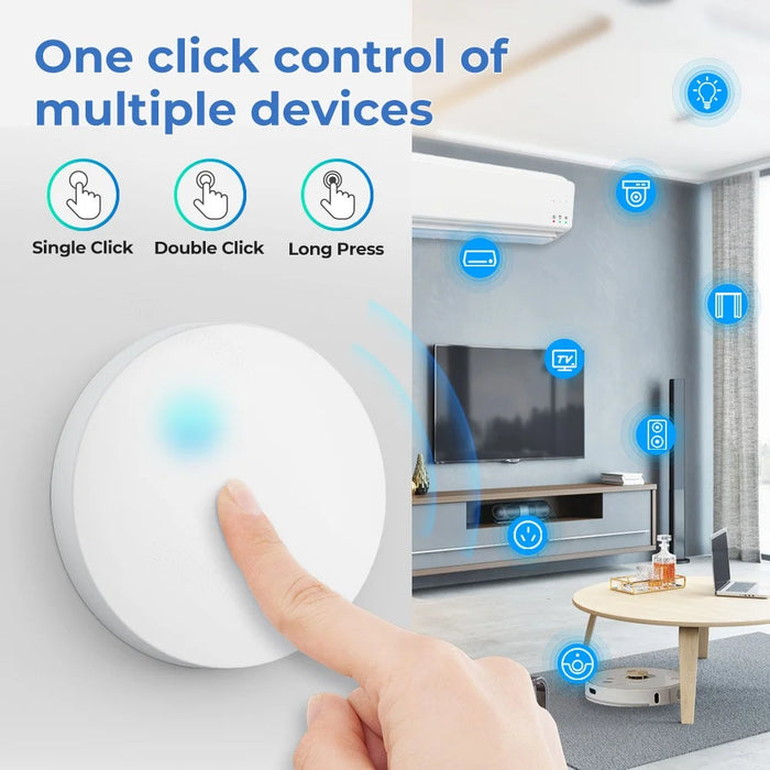 SYT004 Tuya Smart Home Zigbee Wireless Switch Battery-Powered Mini Scene Button - 5