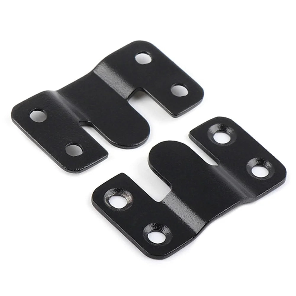 1 Pair Size L Interlocking Photo Frame Hanging Buckle Stainless Steel Furniture Connector Hanger - Black - 1