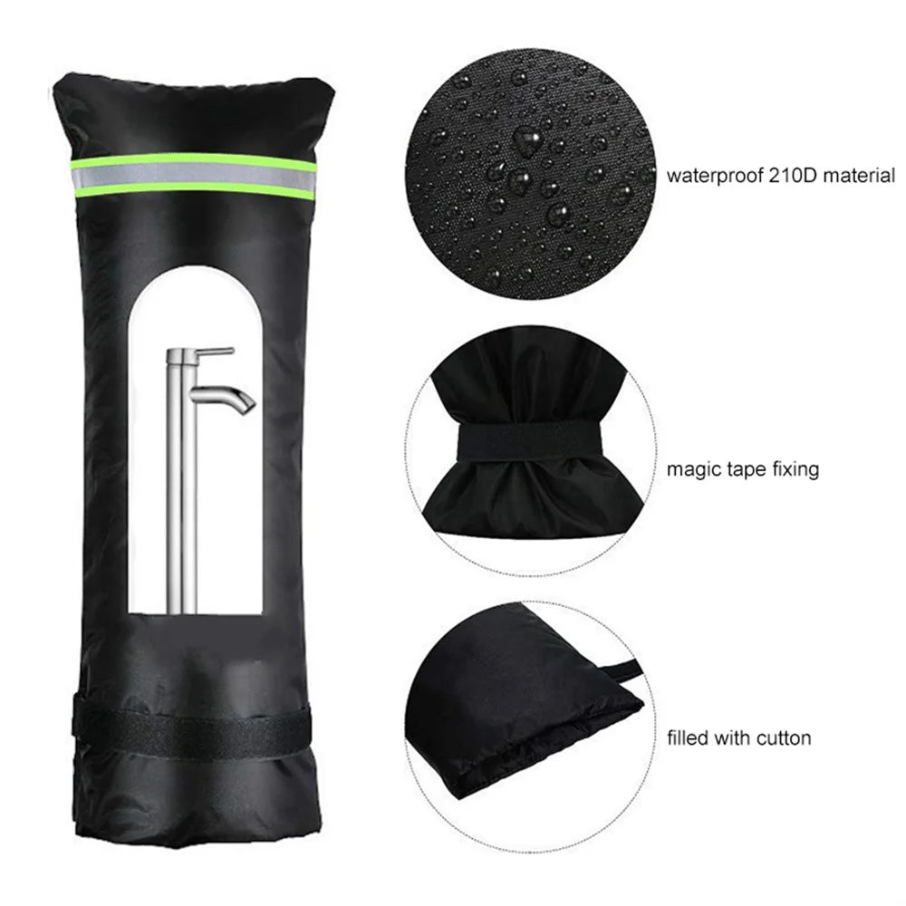 KG0127 51x20cm Outdoor Faucet Protective Cover 210D Oxford Cloth Winter Waterproof Anti-Freeze Tap Cover - 4